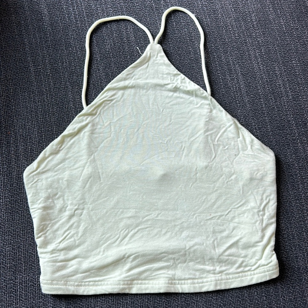 Shein key lime crop top